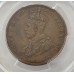 AUSTRALIA 1925 . ONE 1 PENNY . PCGS XF45 . BROKEN N
